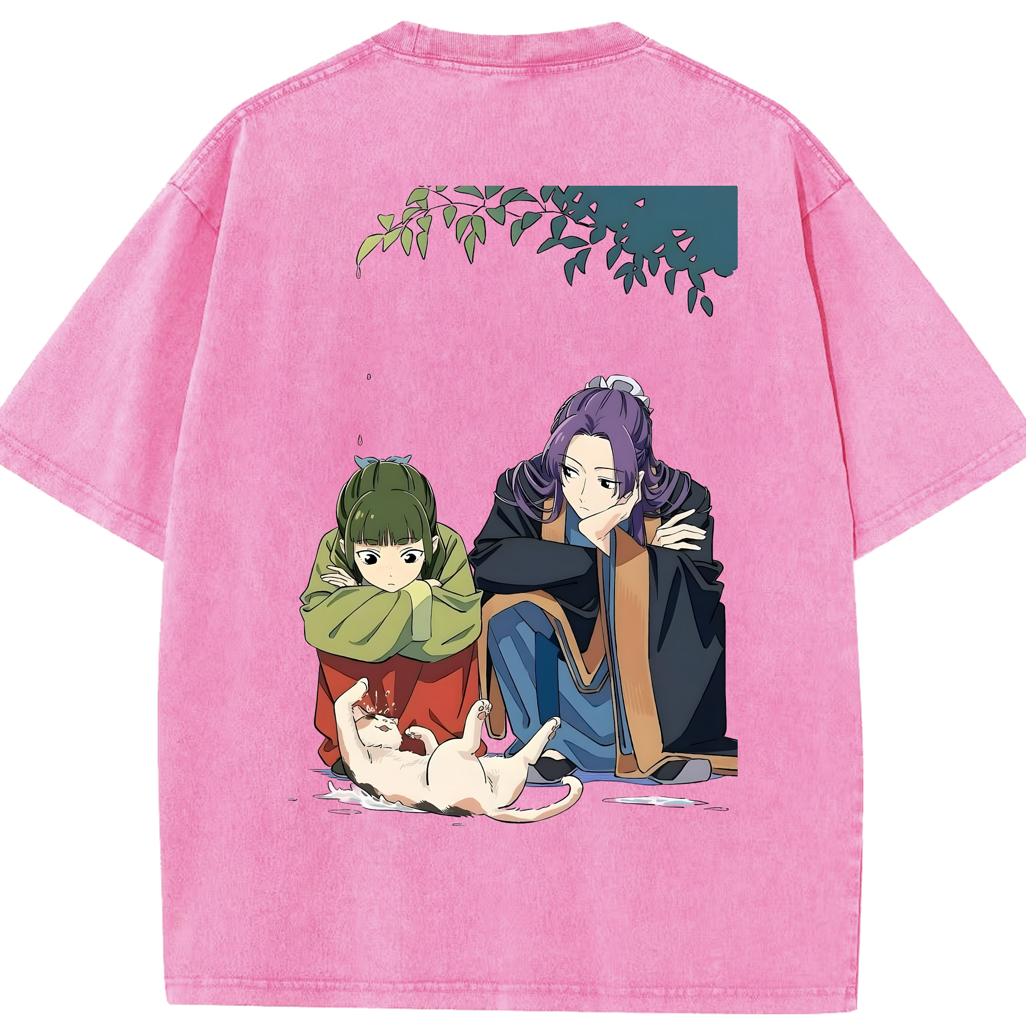（画像用） 薬屋のひとりごと The Apothecary Diaries 綿100% ヴィンテージ風 半袖Tシャツ（背面プリント）